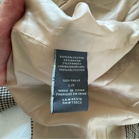 Suzy Shier Houndstooth Button Front Blazer Size Large EUC - Picture 5 of 8